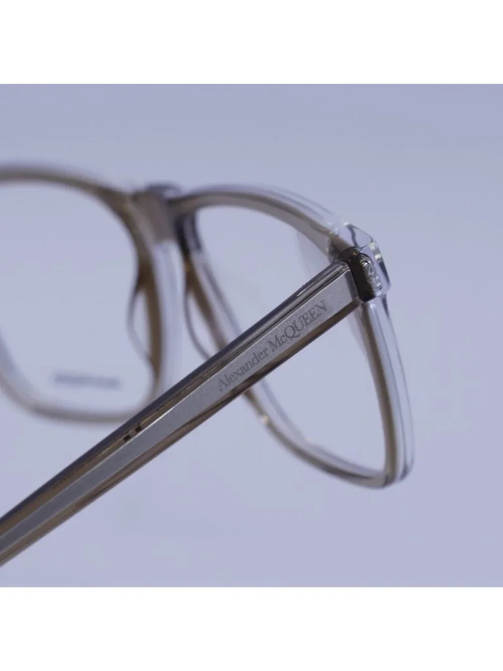 Alexander McQueen AM0247O 002 Eyeglasses Transparent Brown 56mm